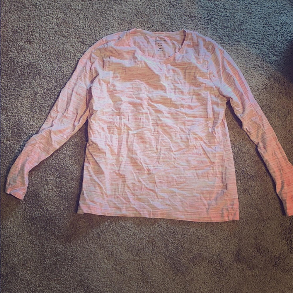 Pink Croft&Barrow Classic Long Sleve Tee